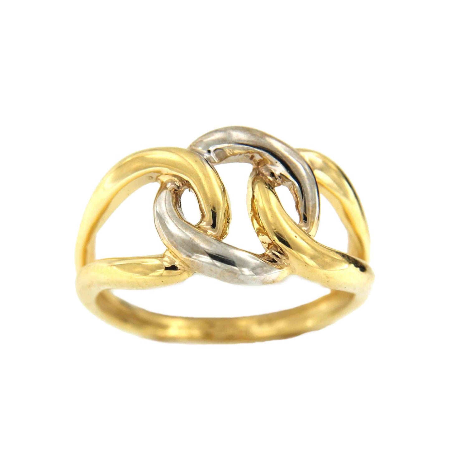Anillo ECRIN en oro amarillo y oro blanco de 18 kilates - Roman Joyero