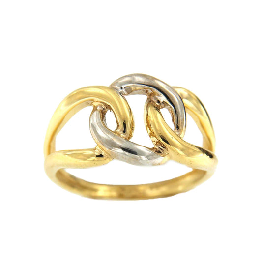 Anillo ECRIN en oro amarillo y oro blanco de 18 kilates - Roman Joyero