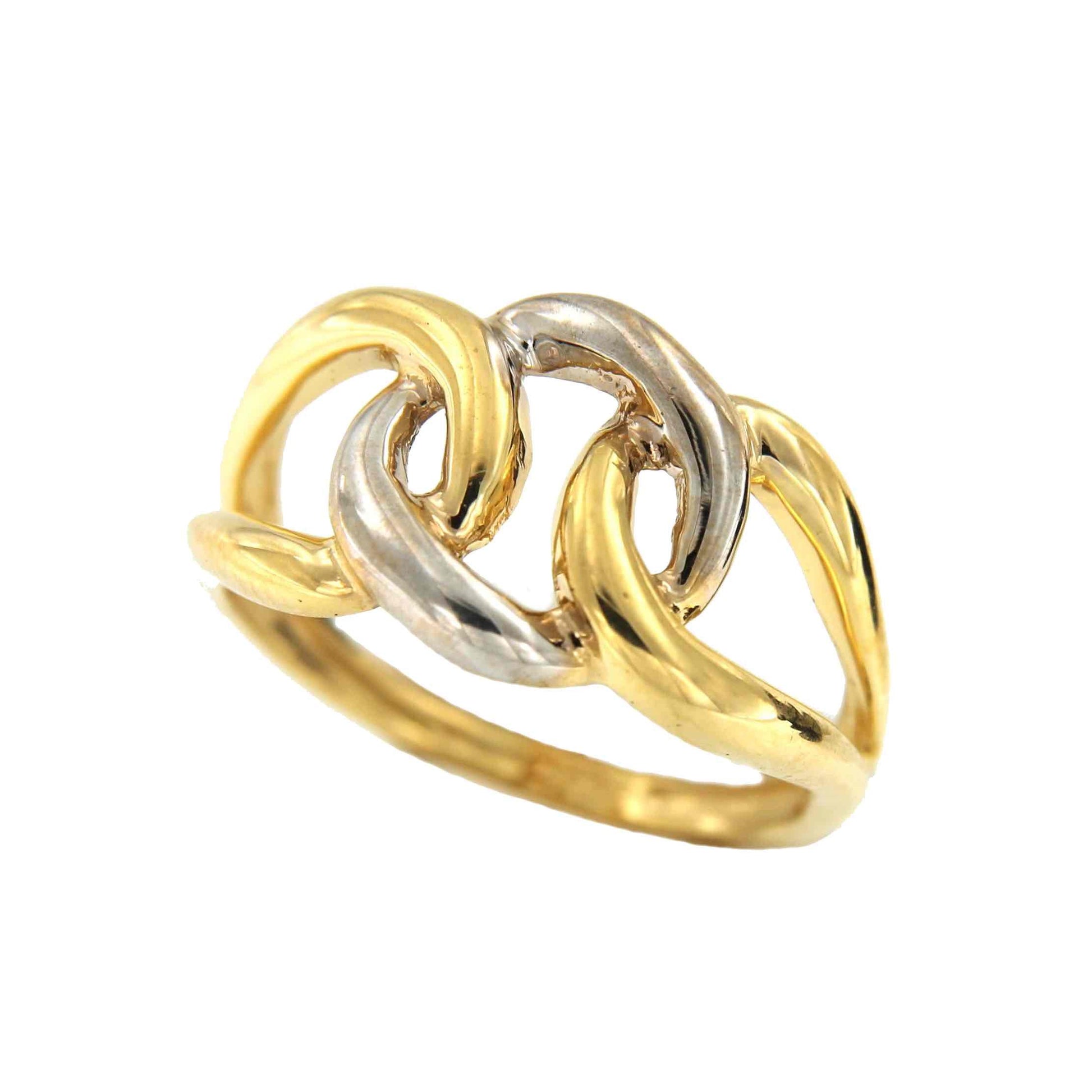 Anillo ECRIN en oro amarillo y oro blanco de 18 kilates - Roman Joyero
