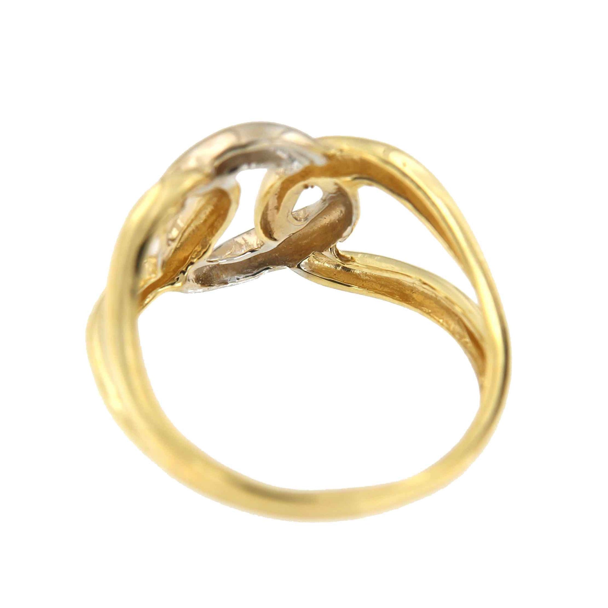 Anillo ECRIN en oro amarillo y oro blanco de 18 kilates - Roman Joyero
