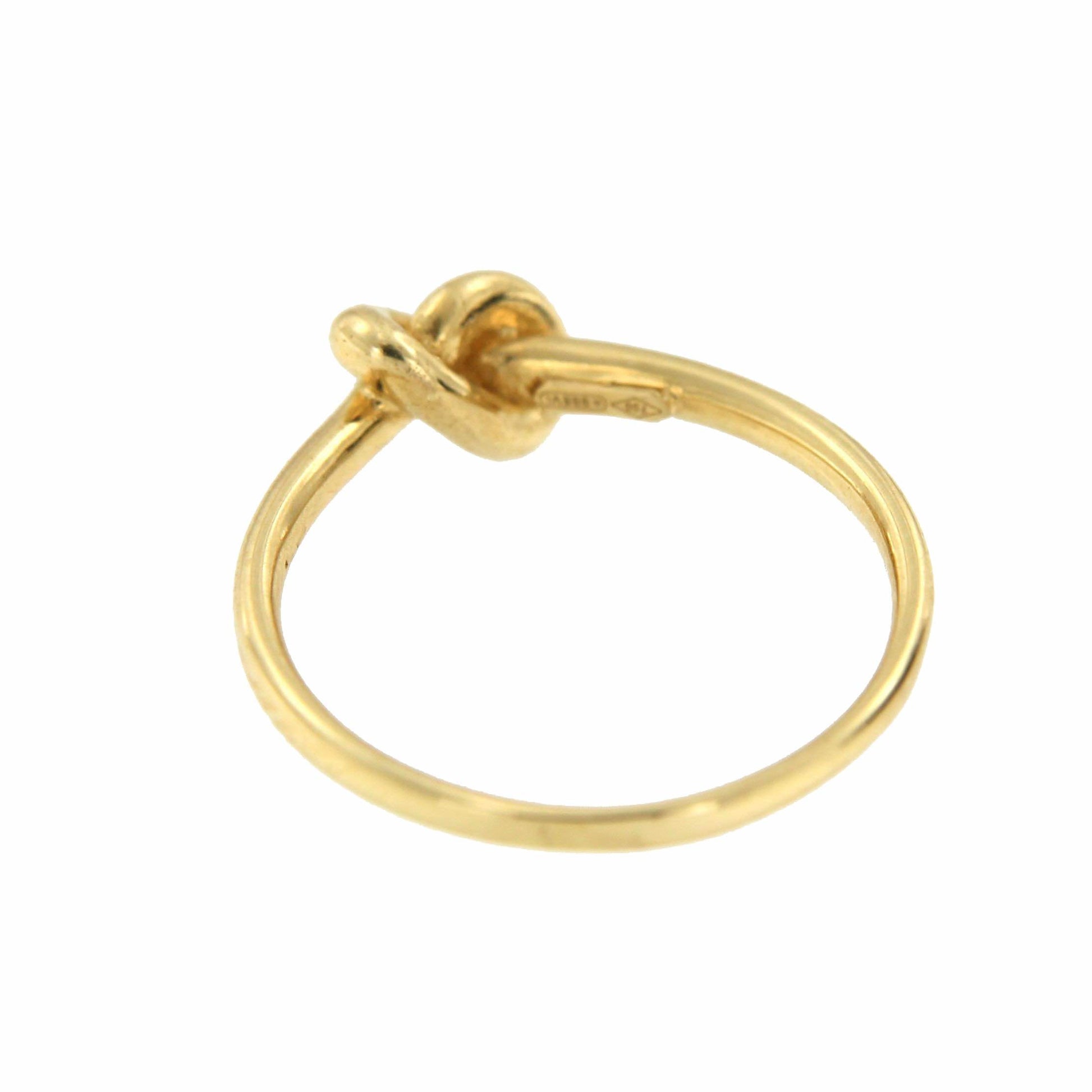 Anillo EDA en oro amarillo de 18 kilates con nudo marinero - Roman Joyero
