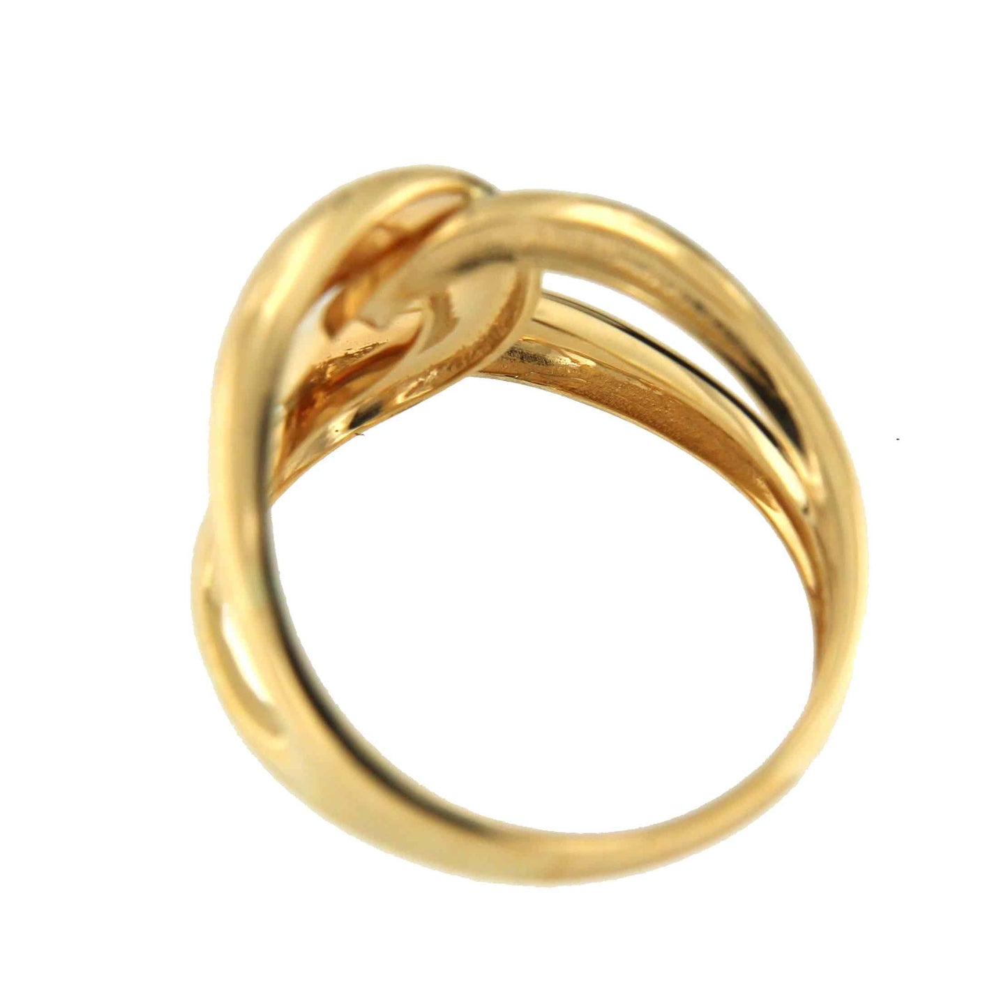 Anillo EKIN en oro amarillo de 18 kilates con eslabones barbados - Roman Joyero