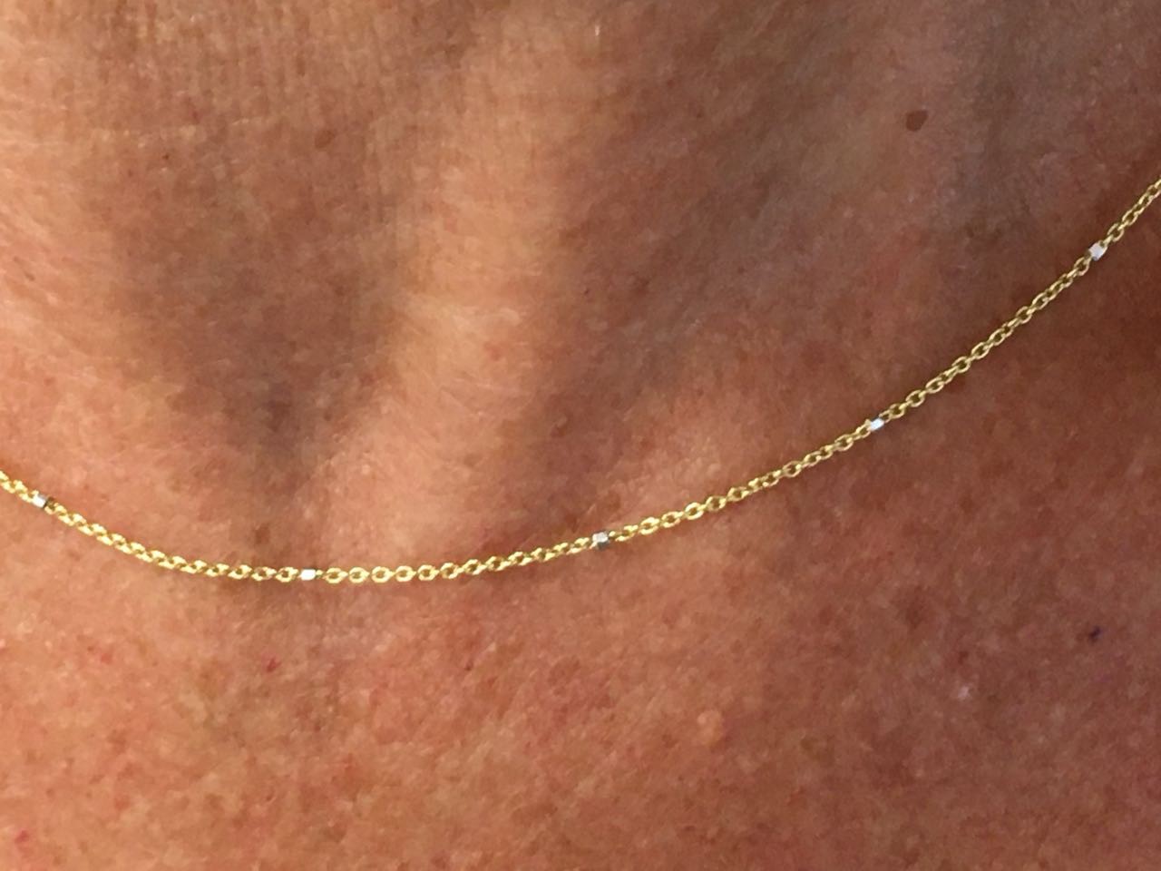 Gargantilla EMINE en oro amarillo y oro blanco de 18 kilates - Roman Joyero
