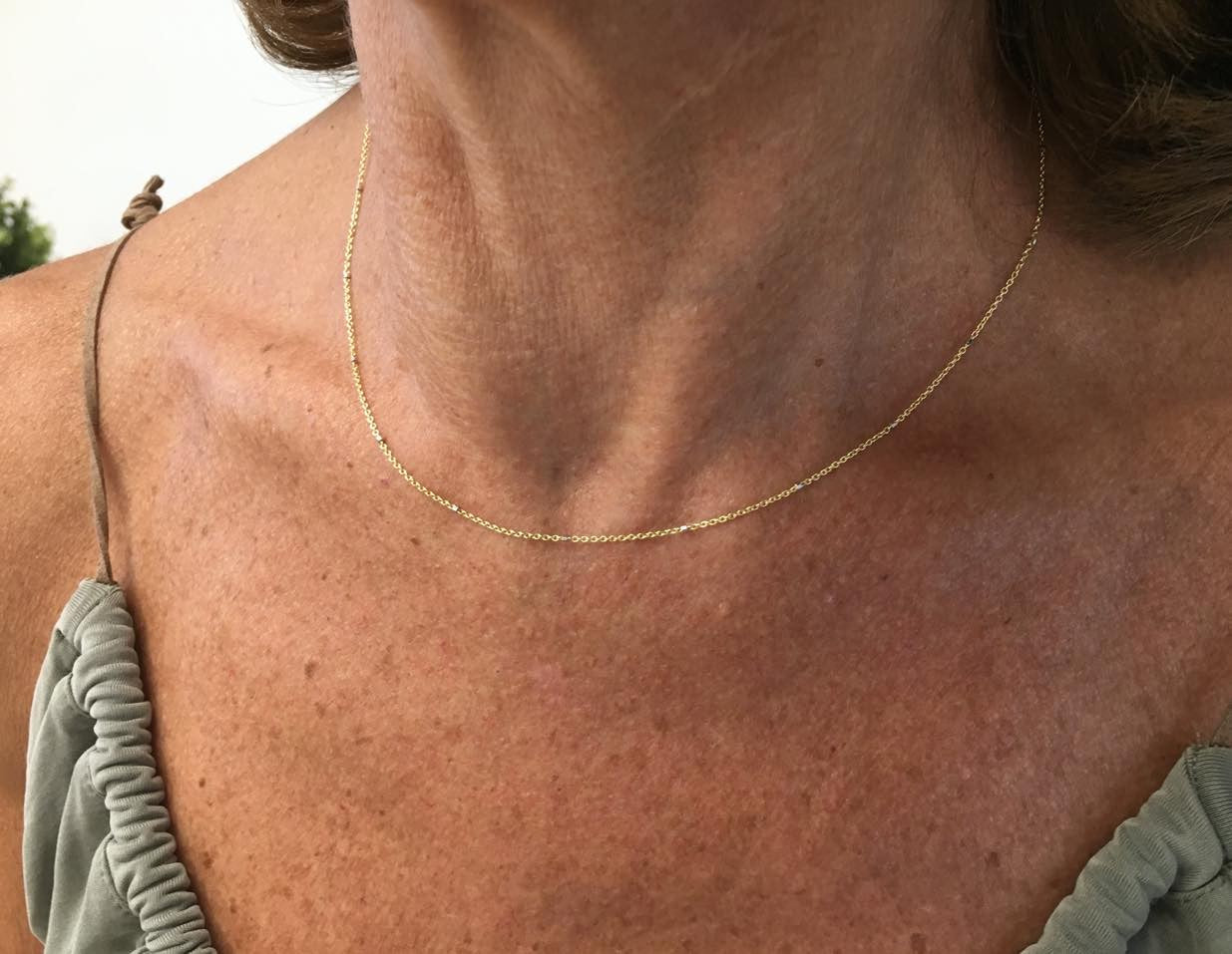 Gargantilla EMINE en oro amarillo y oro blanco de 18 kilates - Roman Joyero