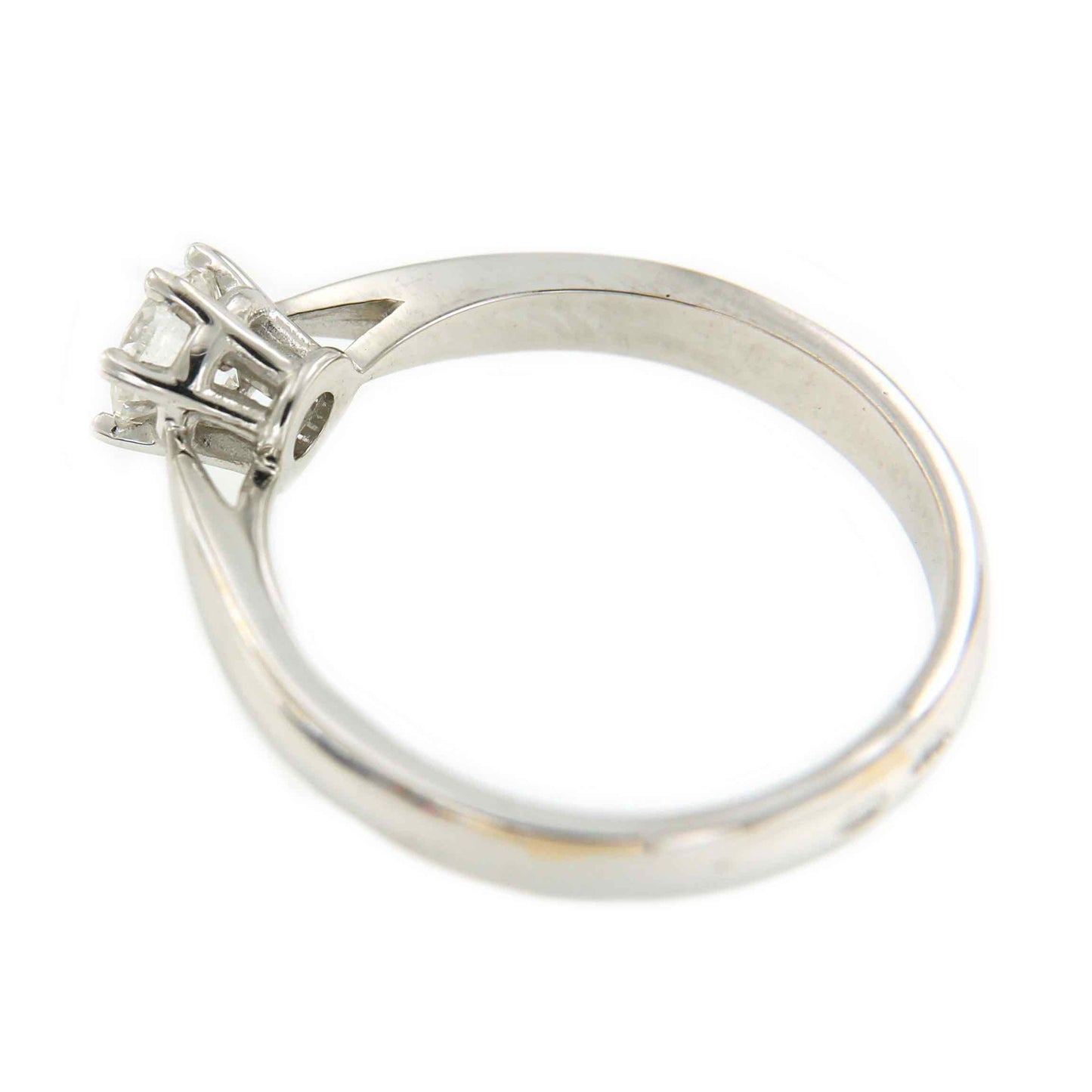 Anillo solitario de oro blanco HADAN con brillante