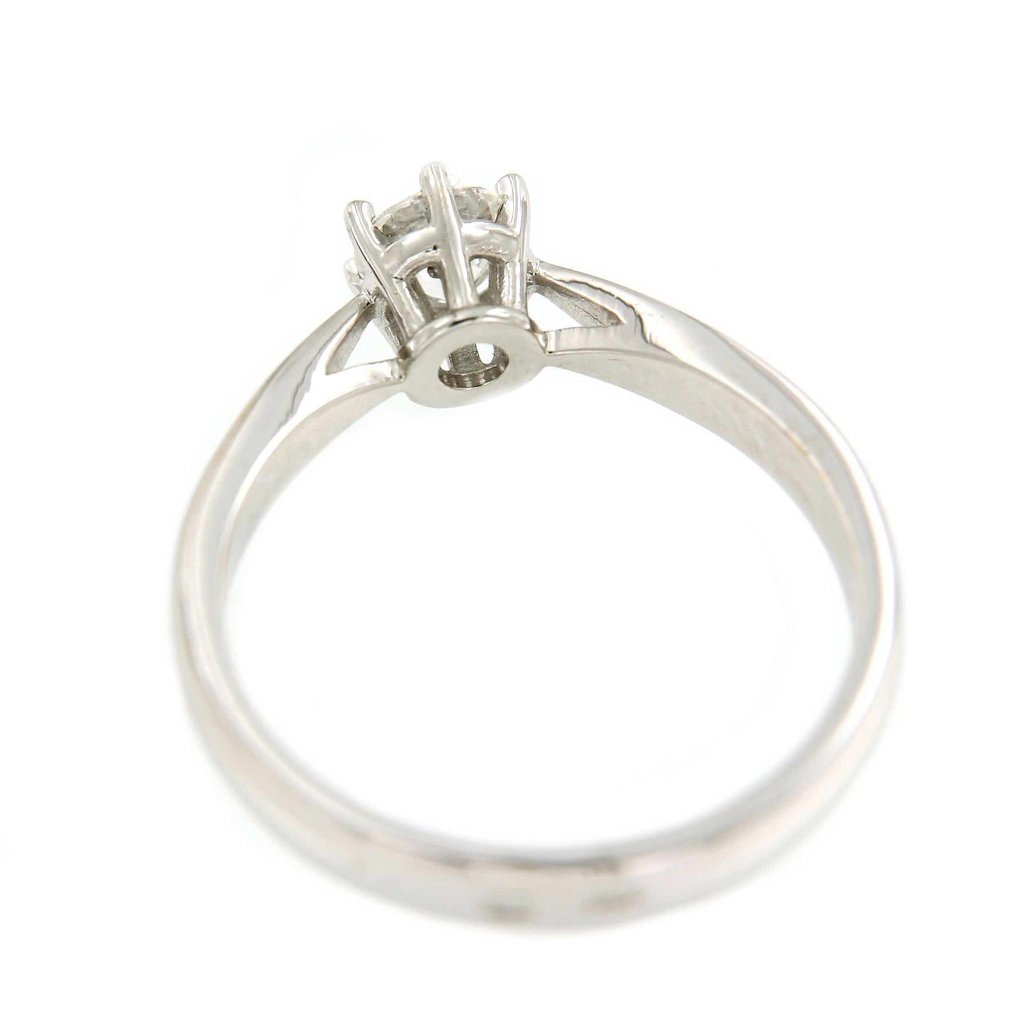 Anillo solitario de oro blanco HADAN con brillante
