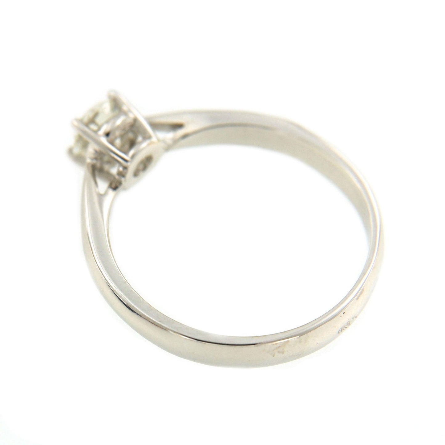 Anillo solitario de oro blanco FERAY con brillante - Roman Joyero
