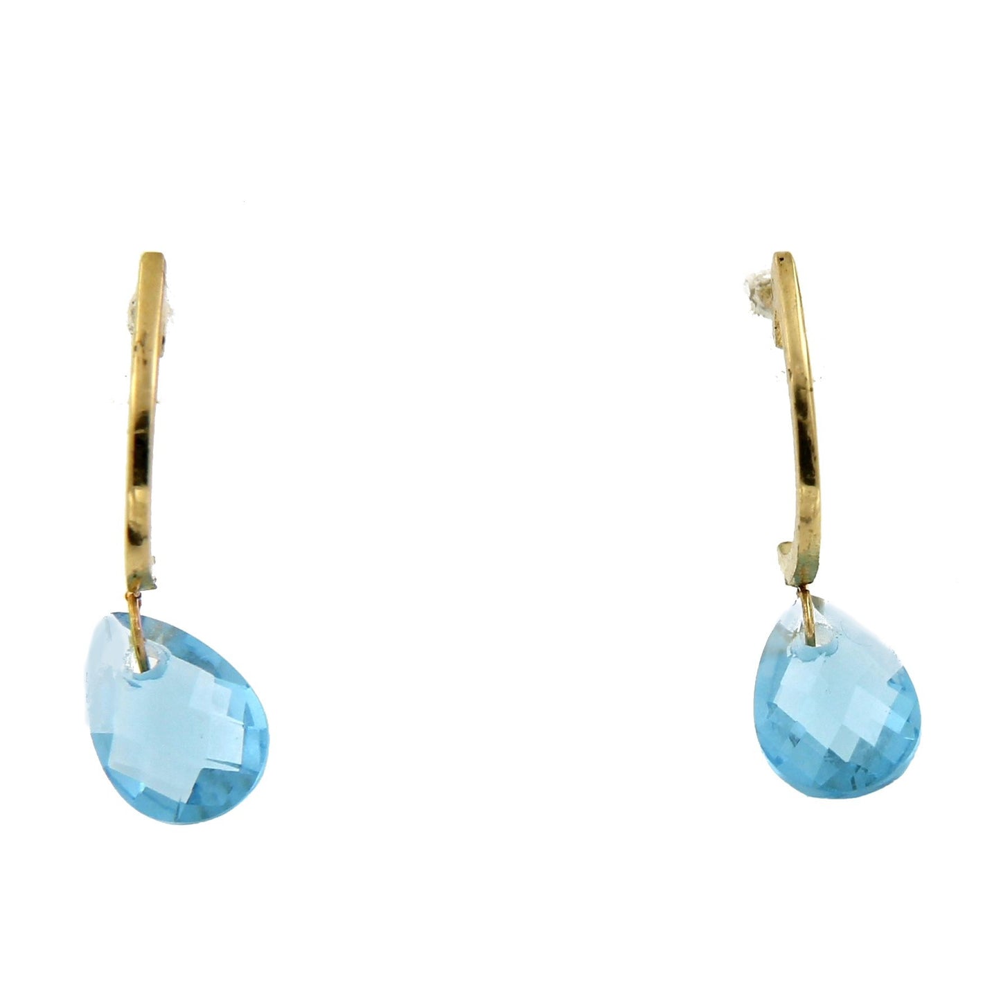 Pendientes HAVVA en oro amarillo con amatista o aguamarina