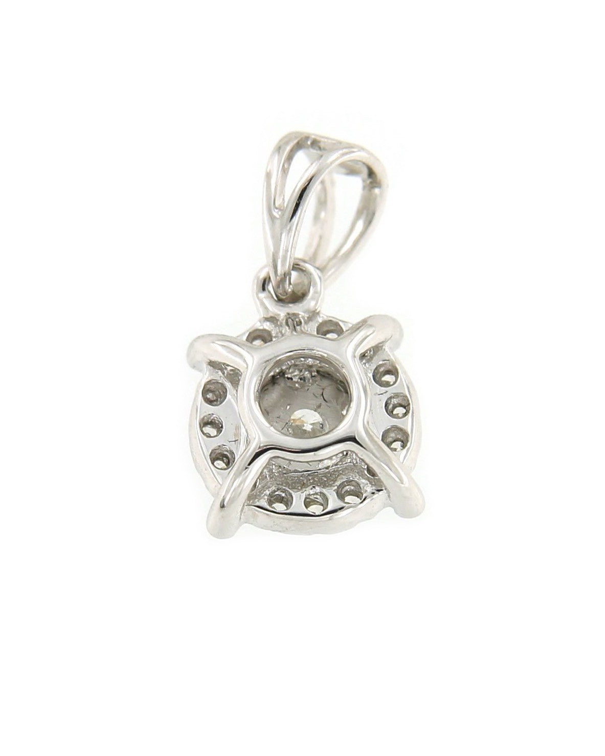 Colgante NERGIS de oro blanco con asa y brillantes