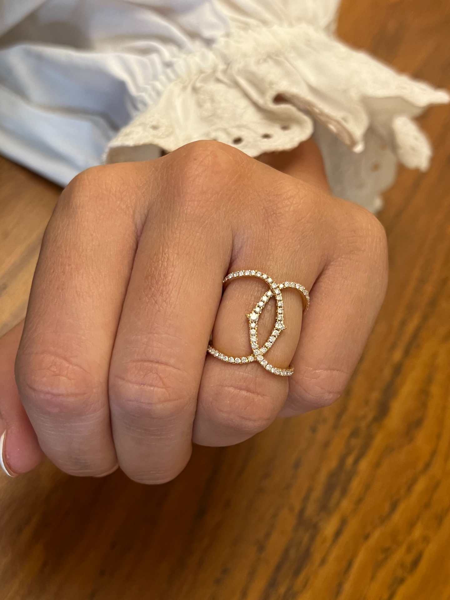 HARMONY, anillo de oro rosa con diamantes - Roman Joyero