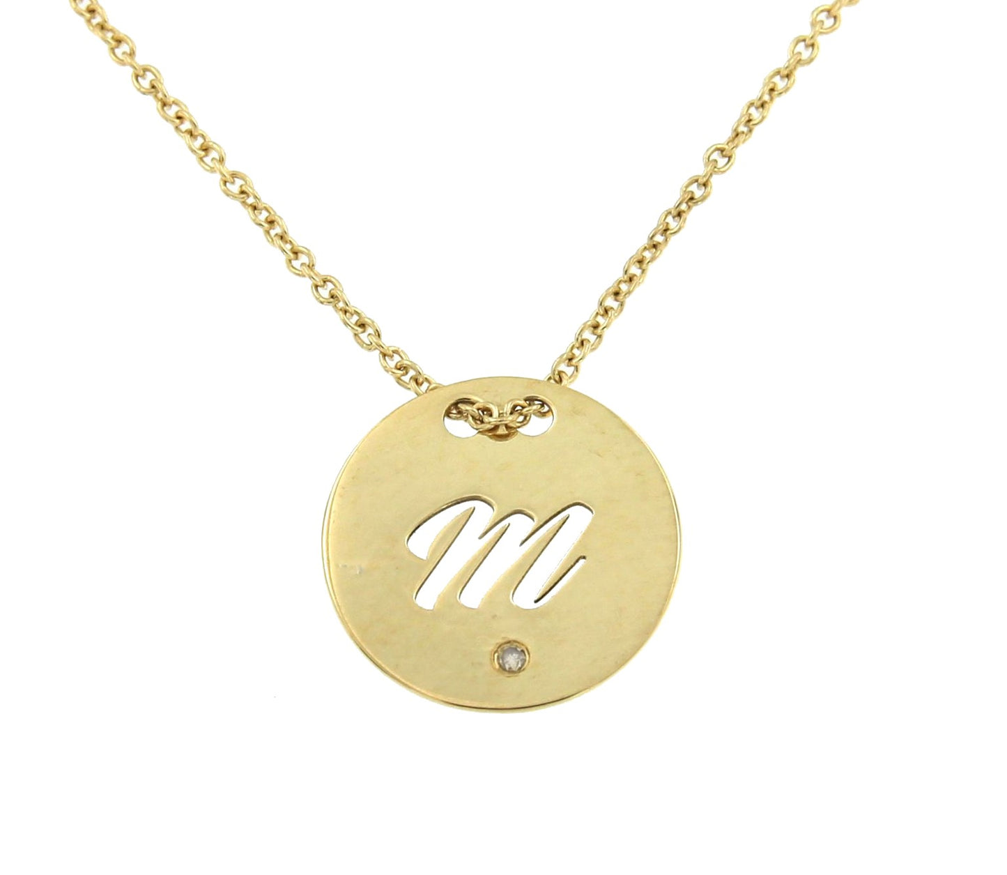 Cadena de oro amarillo AYSUN con dije y diamante - Roman Joyero