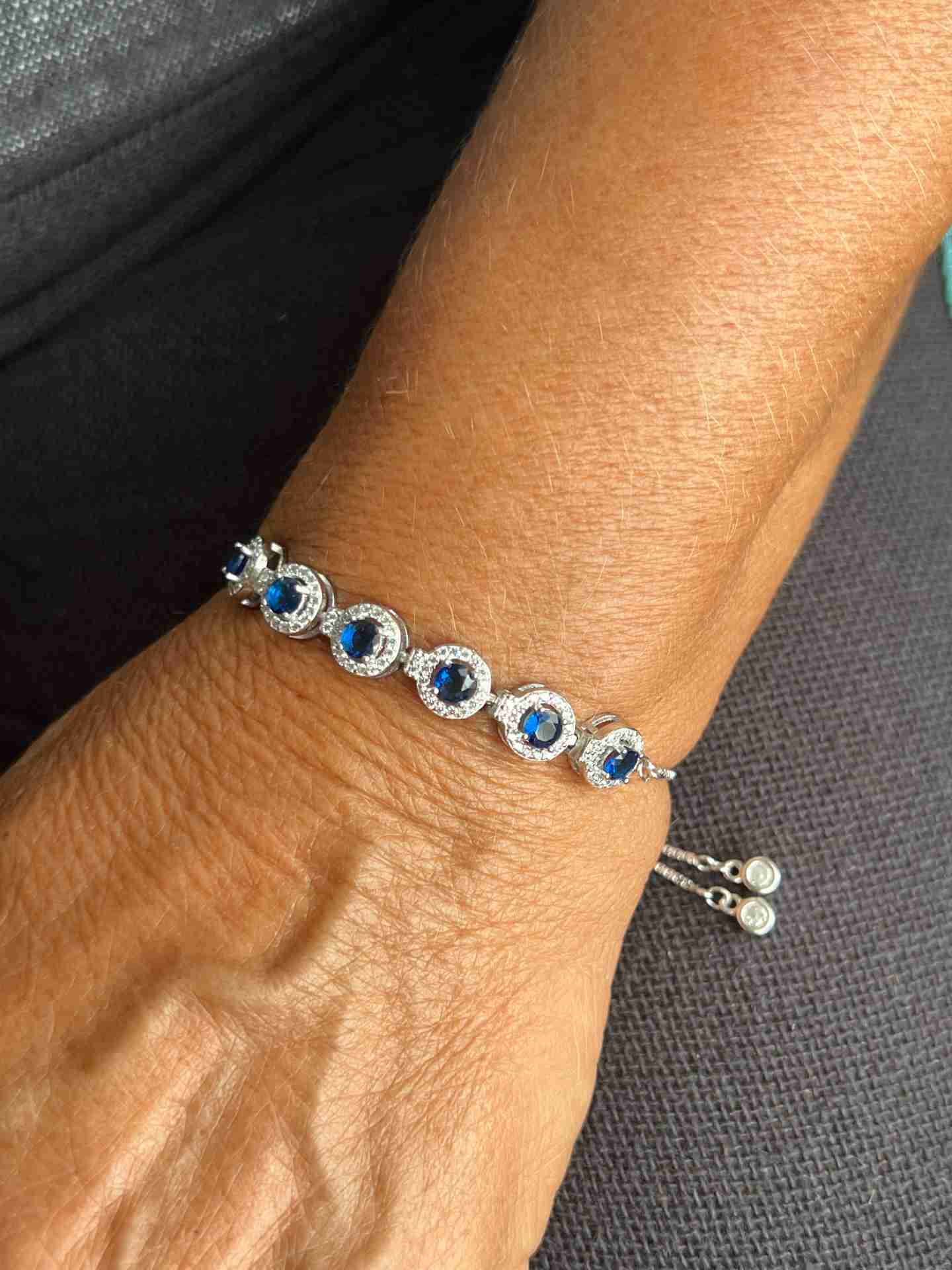 Pulsera HARRIET en plata de 1º ley ley con circonitas redondas