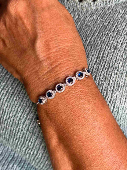 Pulsera HARRIET en plata de 1º ley ley con circonitas redondas