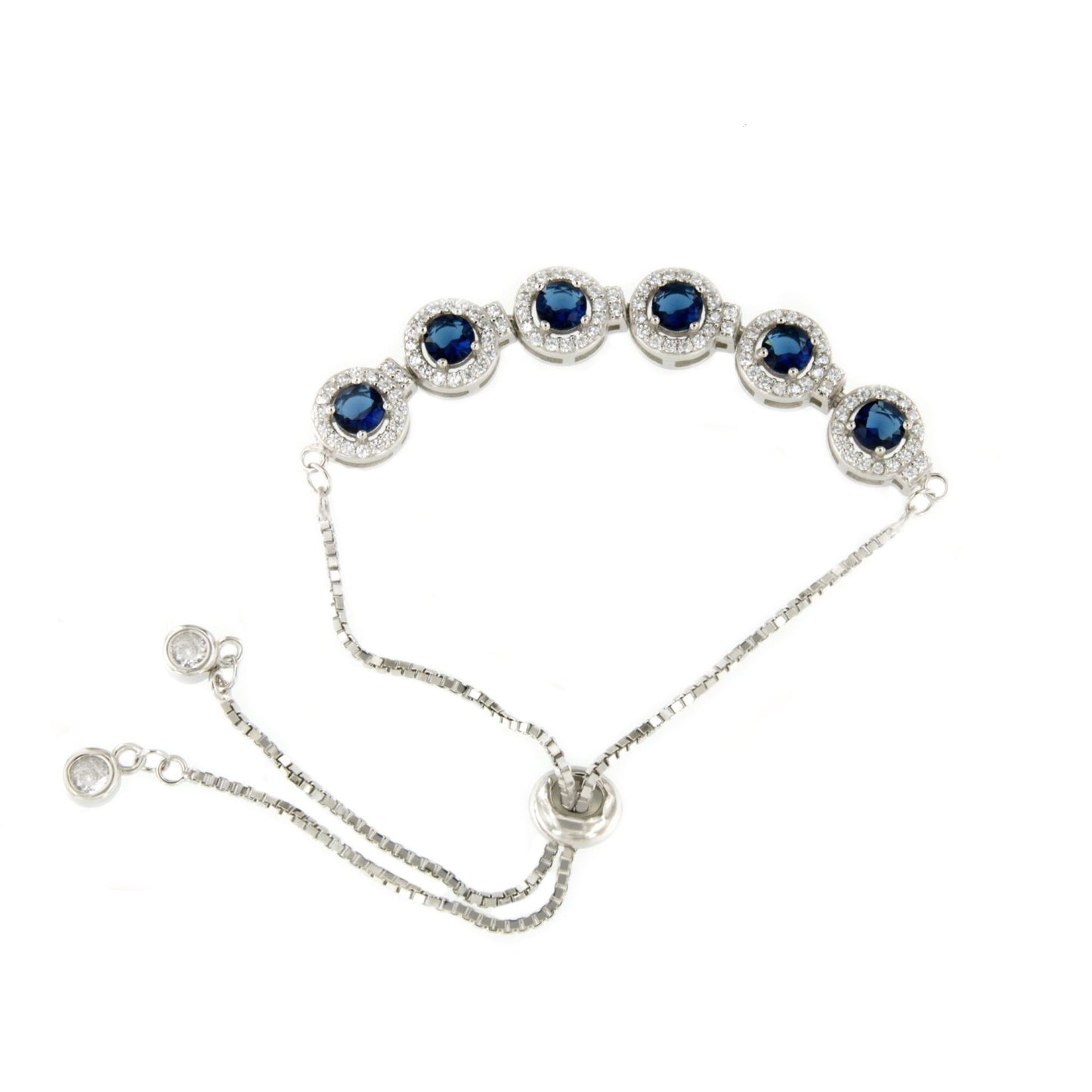 Pulsera HARRIET en plata de 1º ley ley con circonitas redondas