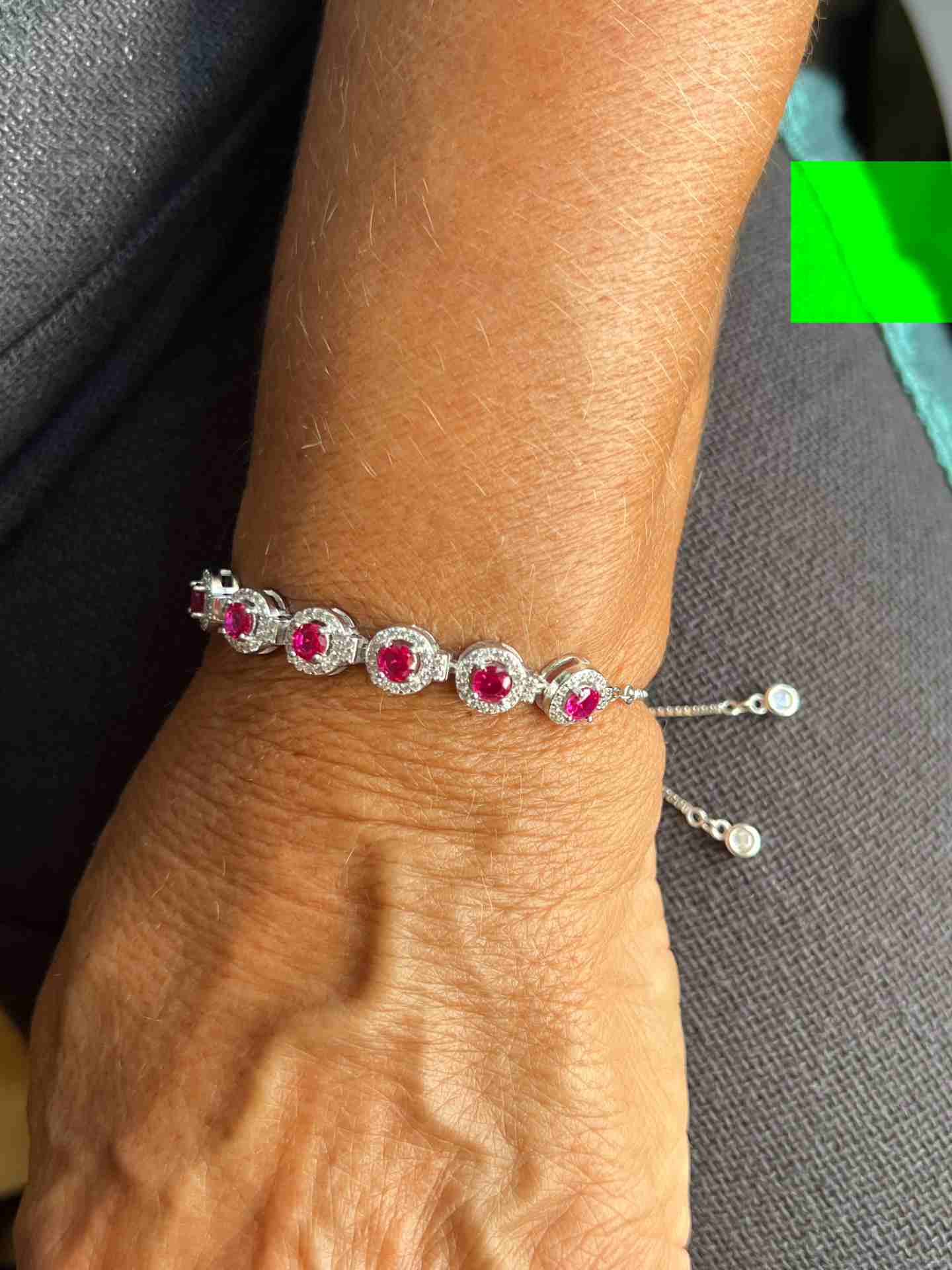 Pulsera HARRIET en plata de 1º ley ley con circonitas redondas