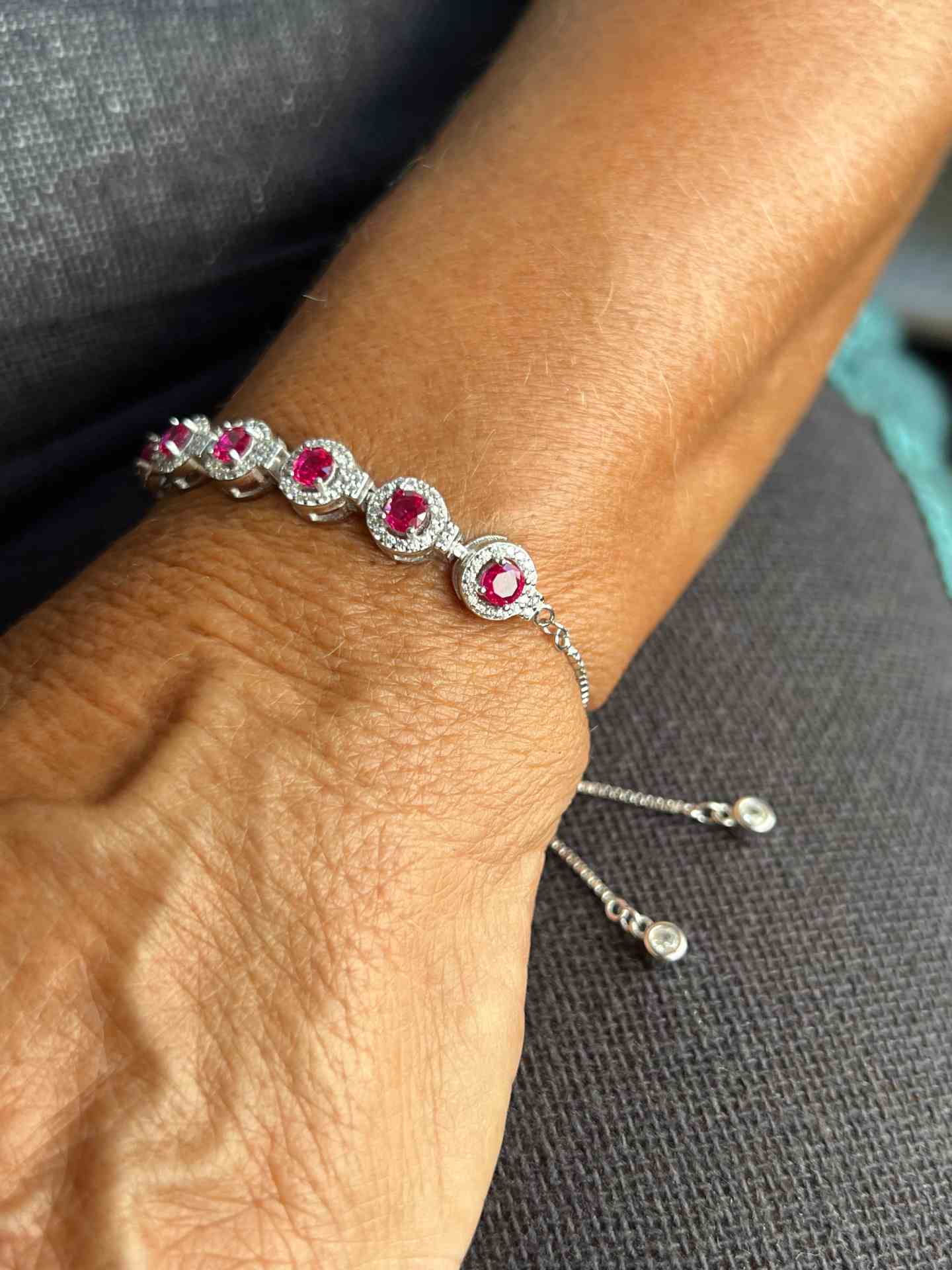 Pulsera HARRIET en plata de 1º ley ley con circonitas redondas