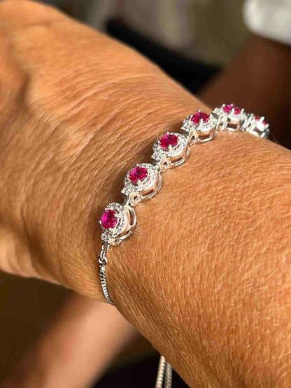 Pulsera HARRIET en plata de 1º ley ley con circonitas redondas