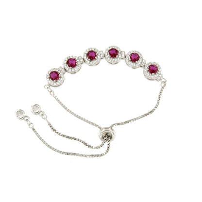 Pulsera HARRIET en plata de 1º ley ley con circonitas redondas