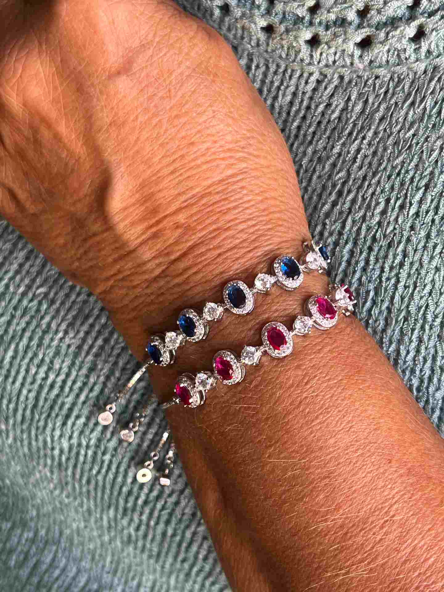 Pulsera HARRIET en plata de 1º ley ley con circonitas redondas