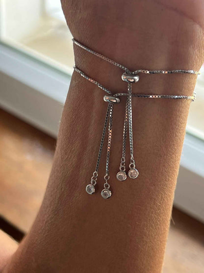 Pulsera HARRIET en plata de 1º ley ley con circonitas redondas