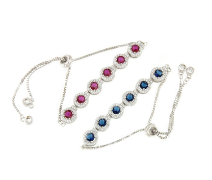 Pulsera HARRIET en plata de 1º ley ley con circonitas redondas