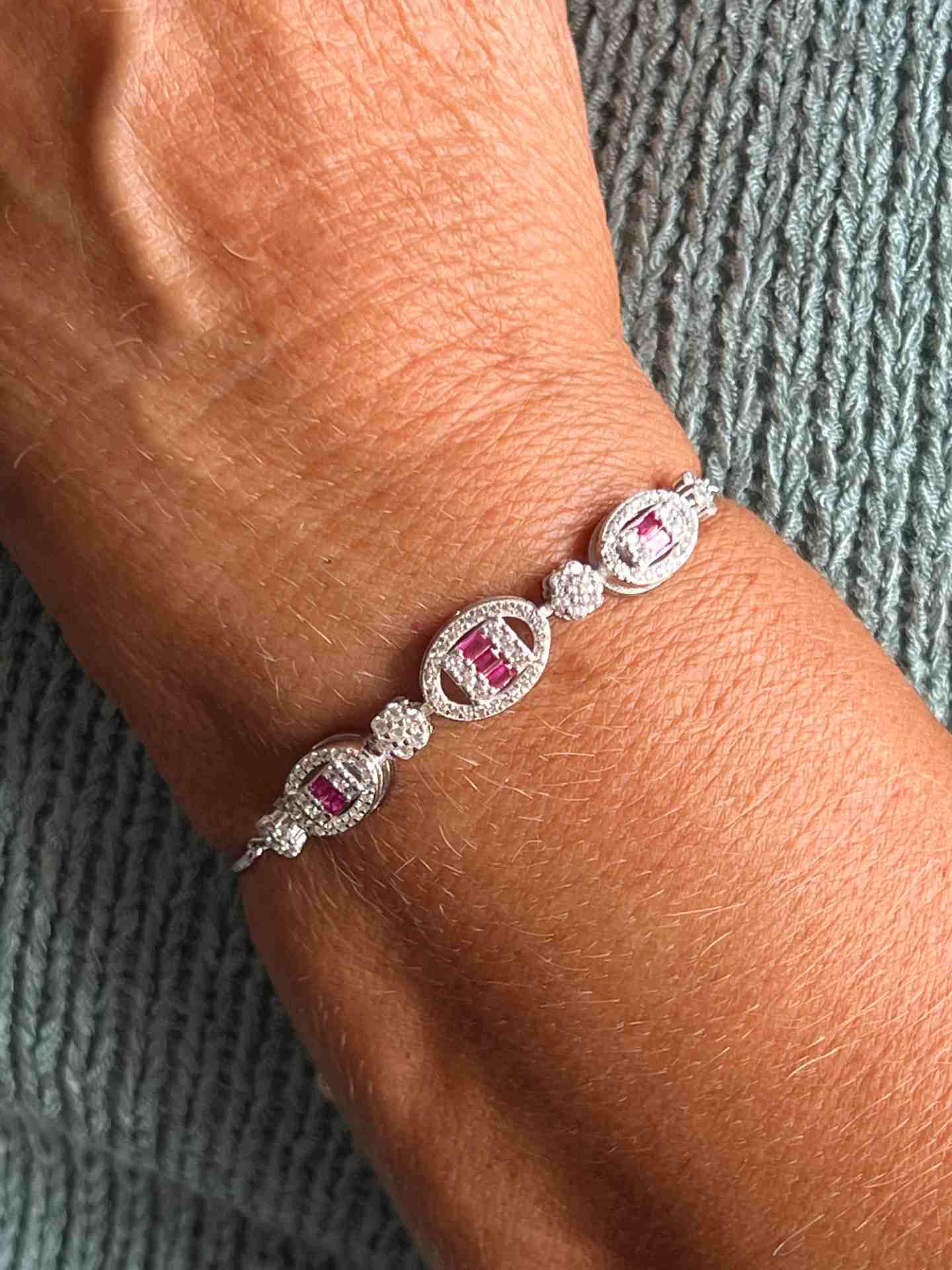 Pulsera COCO en plata de 1º ley ley con circonitas