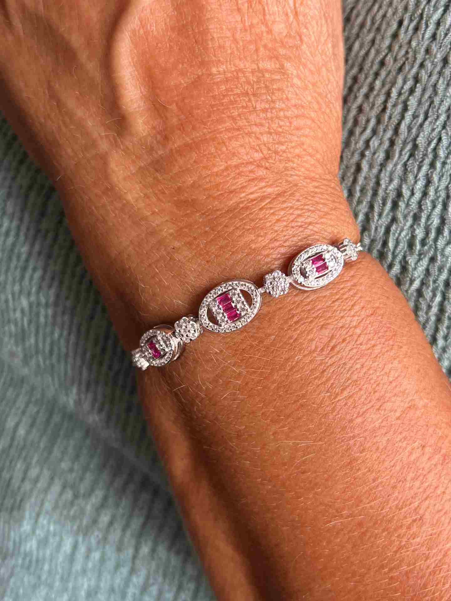 Pulsera COCO en plata de 1º ley ley con circonitas