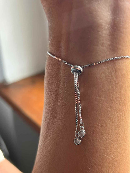 Pulsera VALENTINA en plata de 1º ley ley con circonitas ovaladas