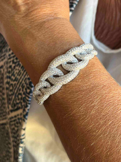 Pulsera rígida ESTONIA de plata 1ª ley con circonitas