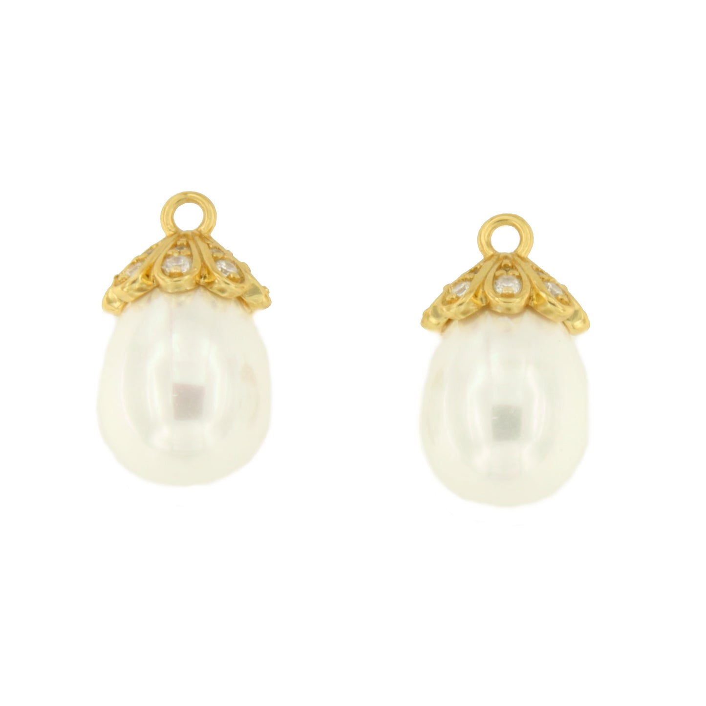 Colgante ZANZIBAR de plata con perla con casquilla de circonitas