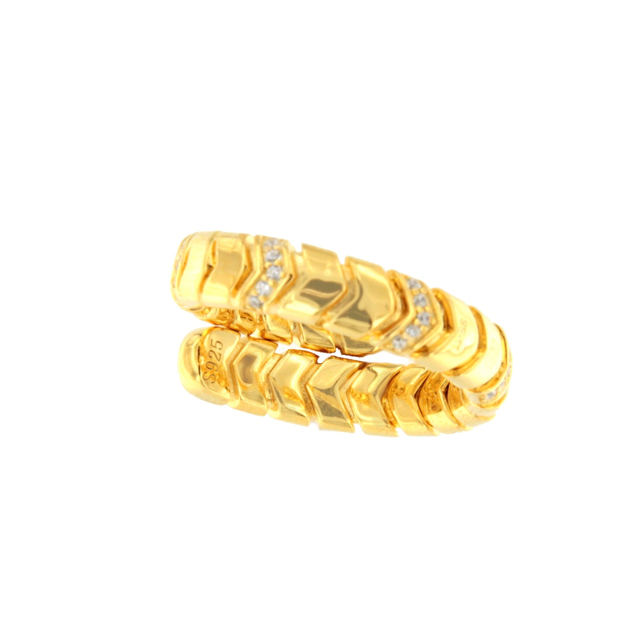 Anillo SOMA plata 1ª ley bañada oro 18 ktes