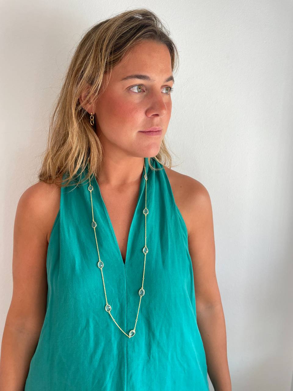 Collar NUBE en plata de 1º ley con baño de oro 18 ktes