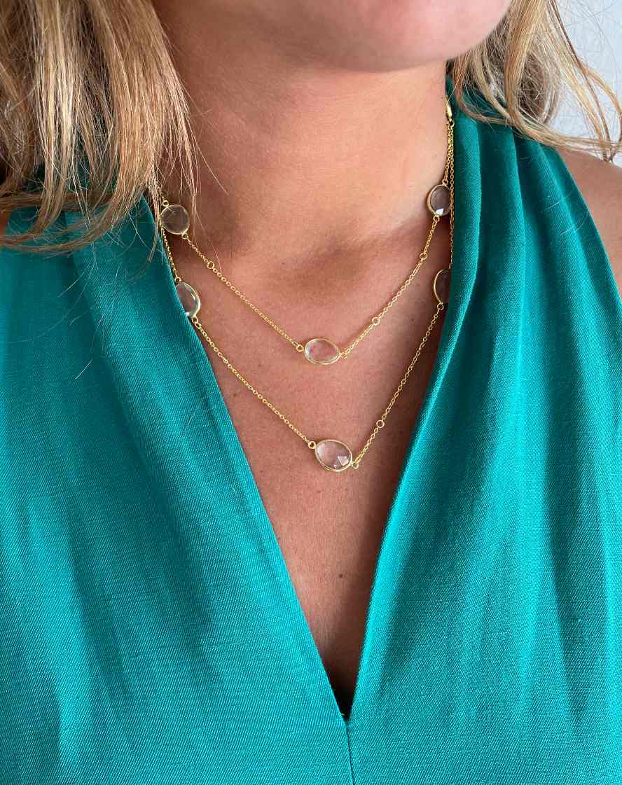 Collar NUBE en plata de 1º ley con baño de oro 18 ktes