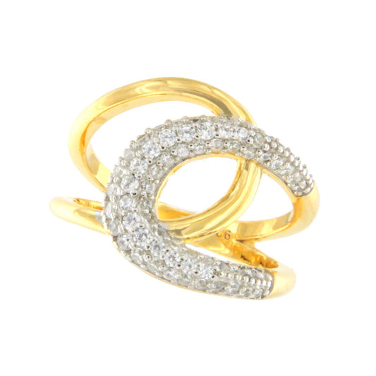 Anillo LUMINA plata 1ª ley bañada oro 18 ktes y circonitasa