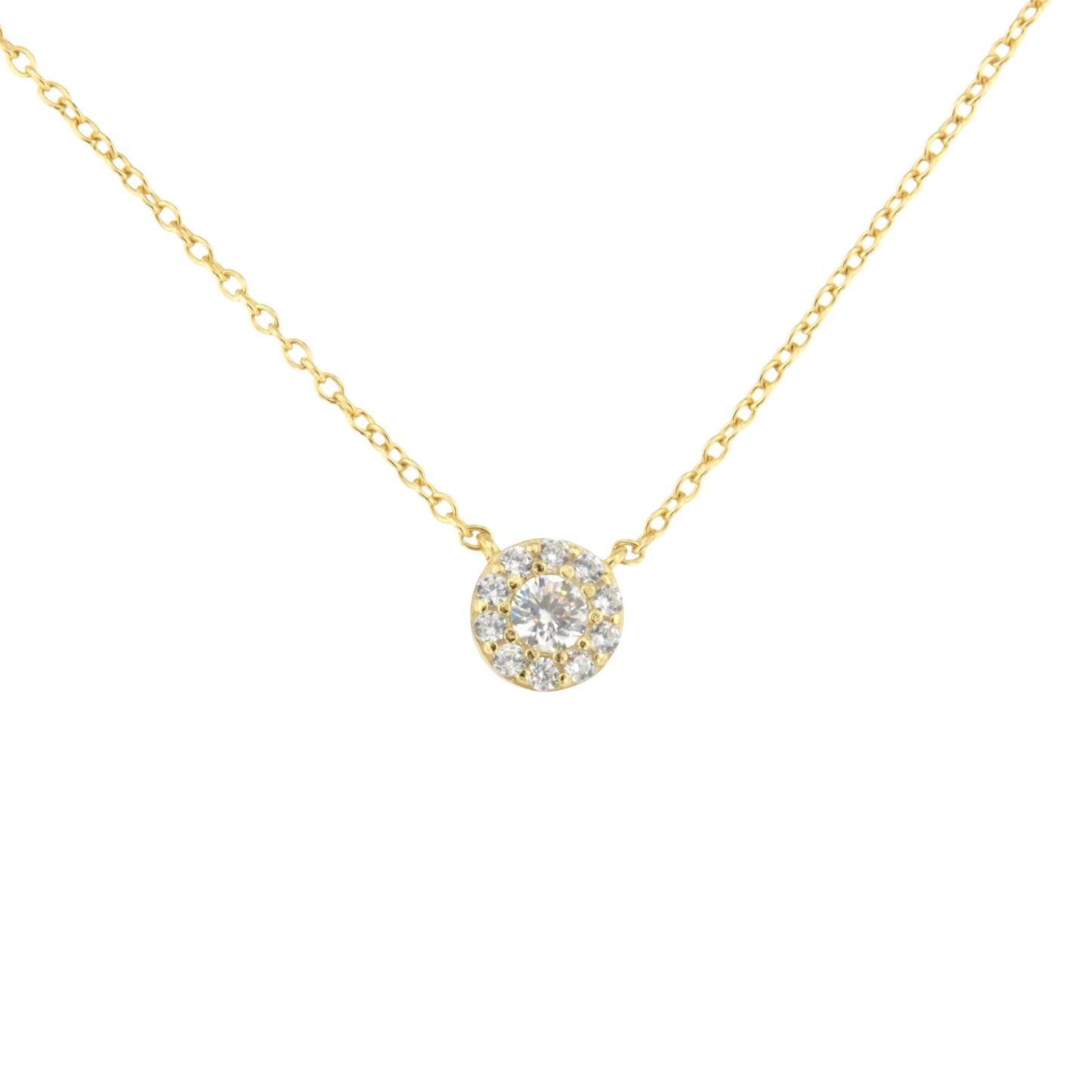 Gargantilla SABA de plata ley / baño de oro 18 ktes con circonitas
