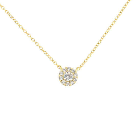 Gargantilla SABA de plata ley / baño de oro 18 ktes con circonitas