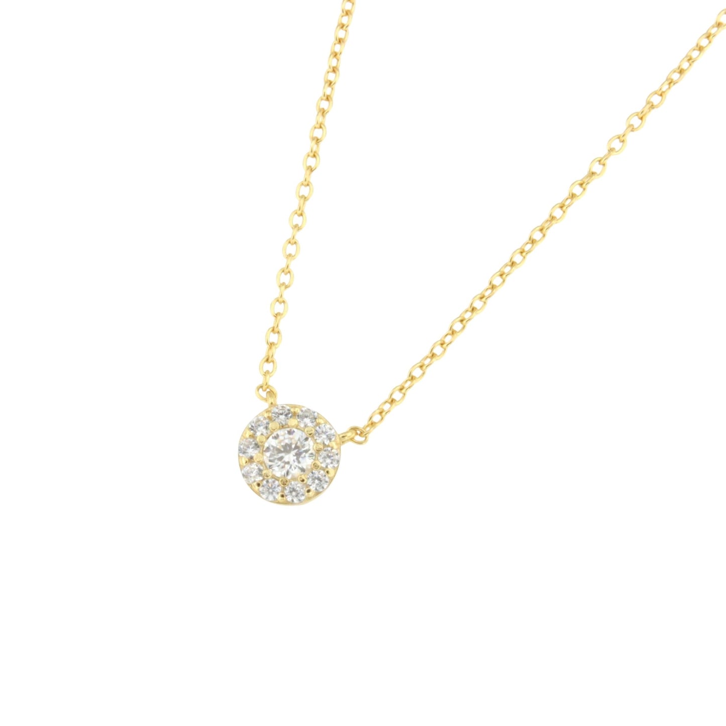 Gargantilla SABA de plata ley / baño de oro 18 ktes con circonitas