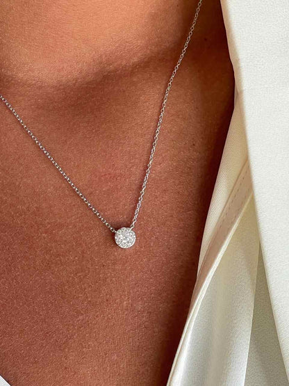 Gargantilla SABA de plata ley / baño de oro 18 ktes con circonitas