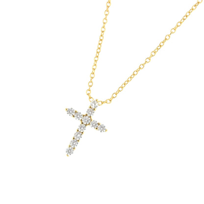 Gargantilla CURAZAO de plata con cruz de circonitas.