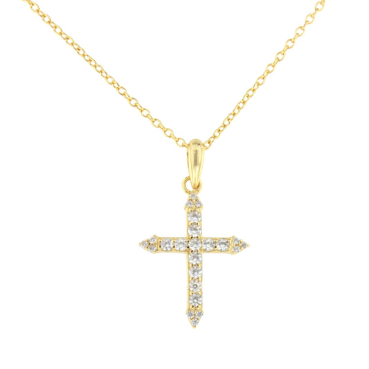 Gargantilla NEVIS de plata con cruz de circonitas