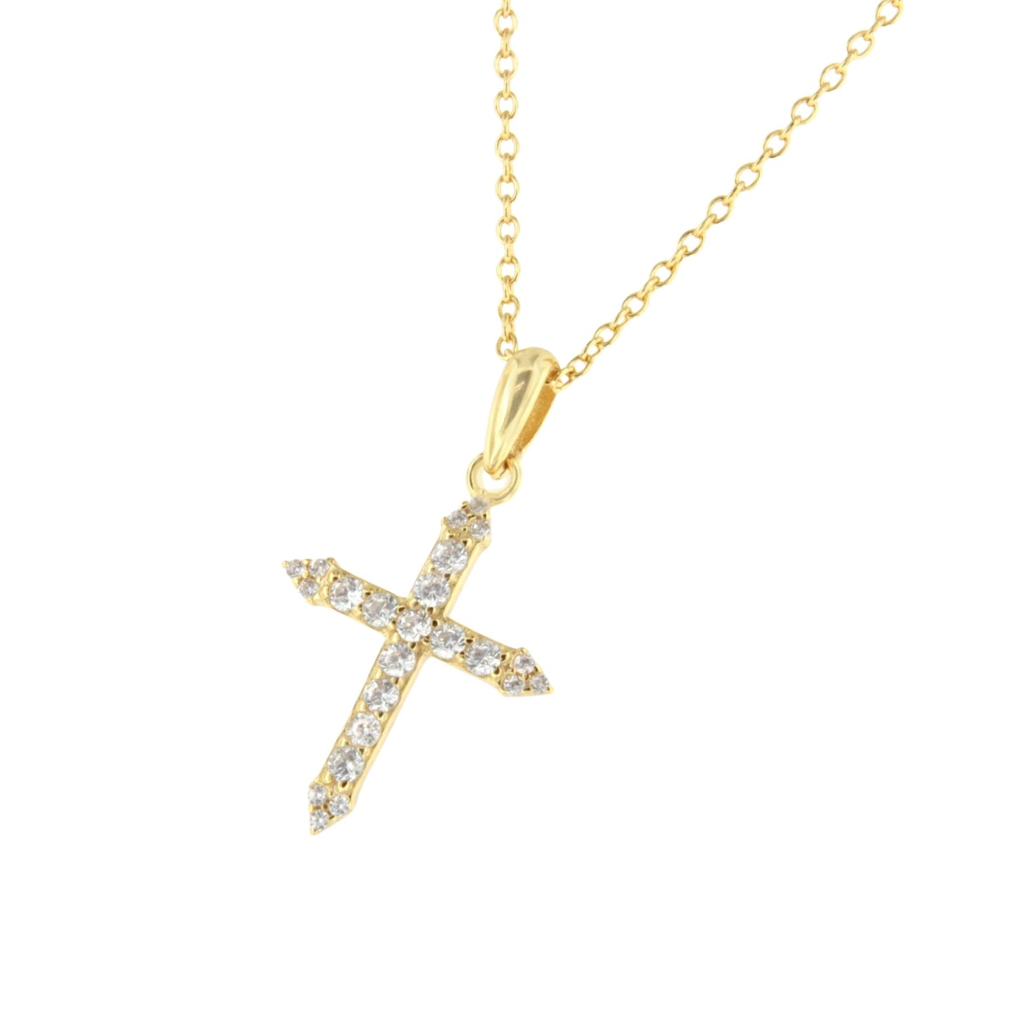 Gargantilla NEVIS de plata con cruz de circonitas