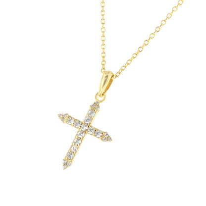 Gargantilla NEVIS de plata con cruz de circonitas