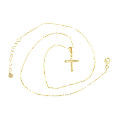 Gargantilla NEVIS de plata con cruz de circonitas