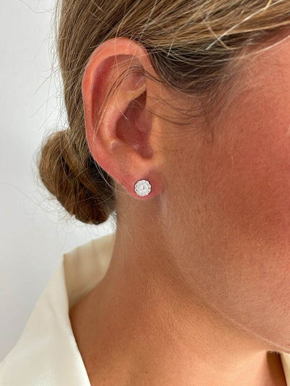 Pendientes BONAIRE en plata primera ley con circonitas