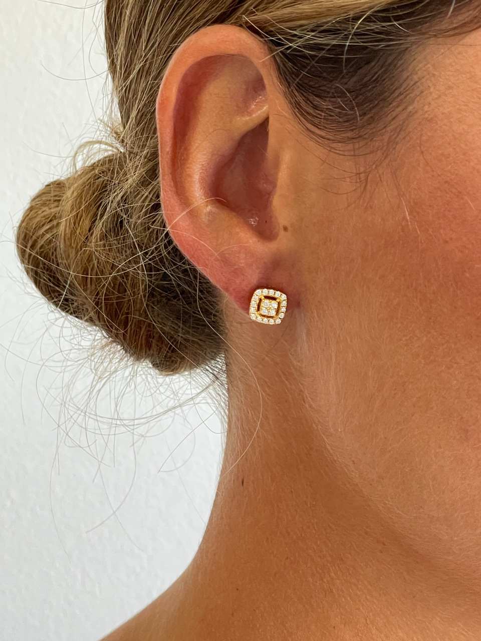 Pendientes TOBAGO desmontables de circonitas en plata rodiada/ baño oro 18 ktes