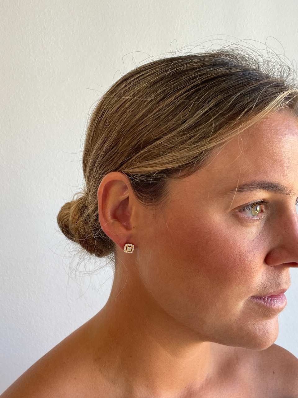 Pendientes TOBAGO desmontables de circonitas en plata rodiada/ baño oro 18 ktes
