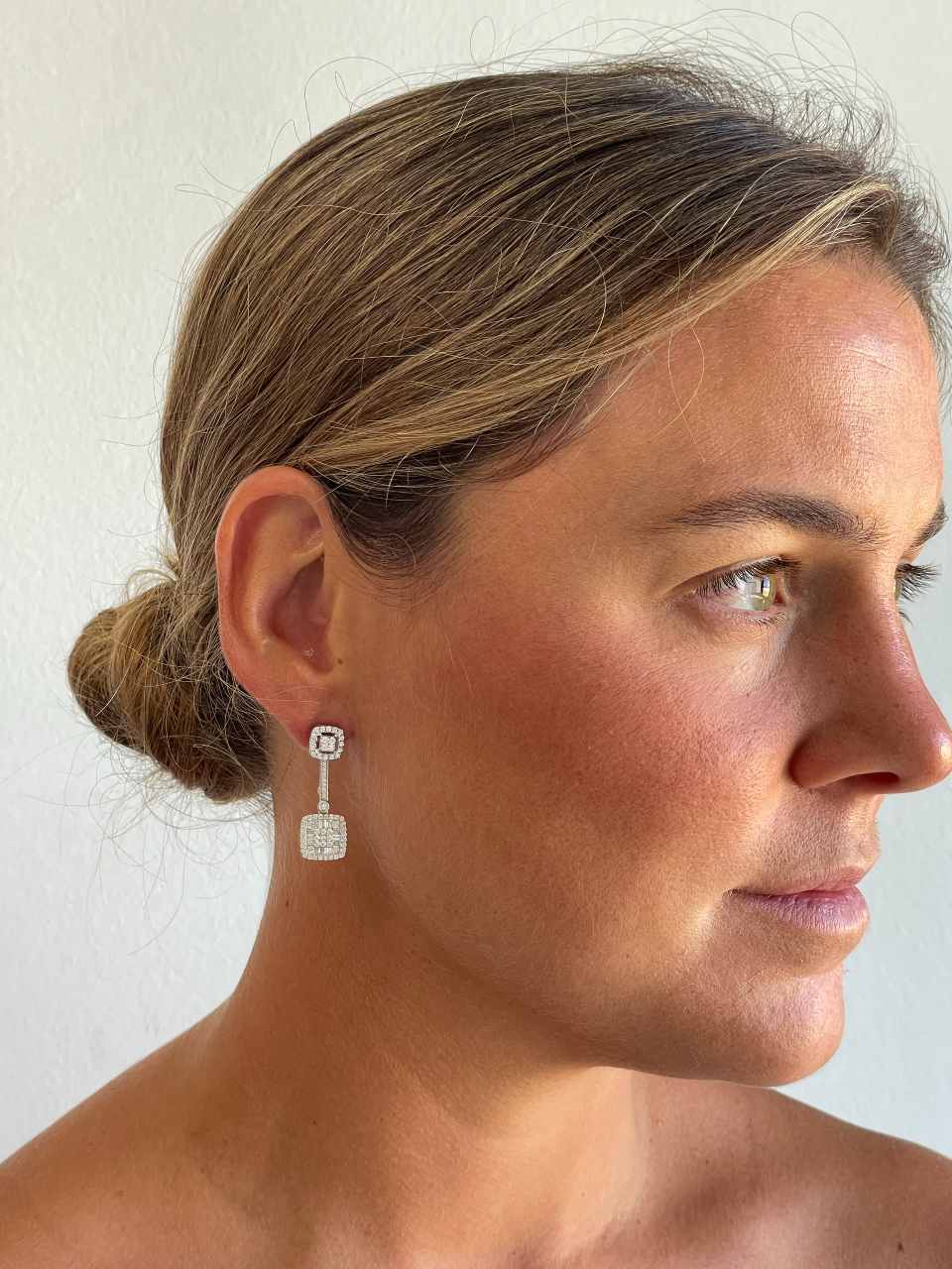 Pendientes TOBAGO desmontables de circonitas en plata rodiada/ baño oro 18 ktes