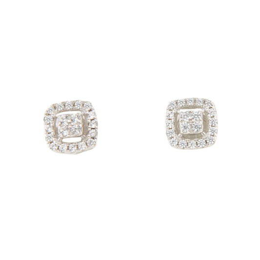 Pendientes TOBAGO desmontables de circonitas en plata rodiada/ baño oro 18 ktes