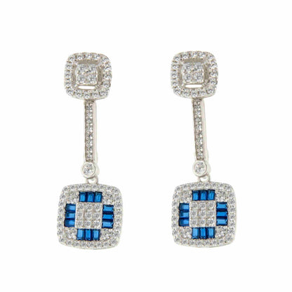 Pendientes TOBAGO desmontables de circonitas en plata rodiada/ baño oro 18 ktes