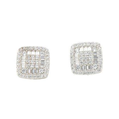 Pendientes SAN MARTIN desmontables en plata con circonitas zafiro/ esmeralda/ rubí
